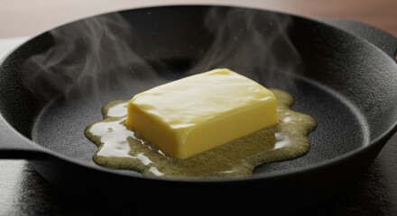 Melting butter in skillet