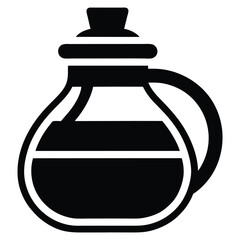 Vector illustrations of coffee and tea containers, including mugs, pots, and thermoses, isolated on white for your beverage needs