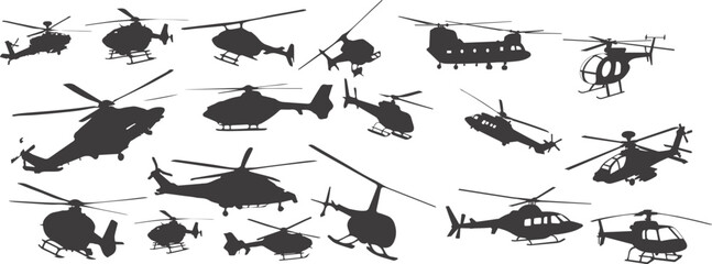 set of silhouettes of insects © Graphicclick