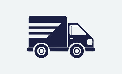 Delivery truck icon, set of black first shipping delivery truck icon vector silhouettes 