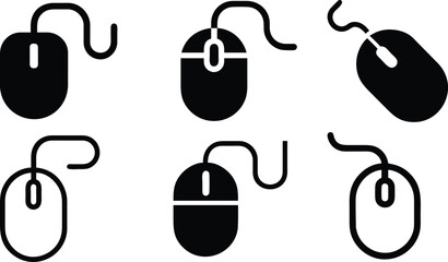 computer mouse icon set