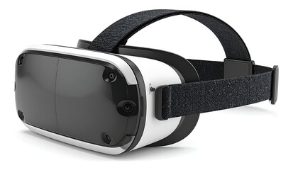 Fototapeta premium VR Headset with White, and Technology.