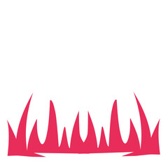 Crimson spiky forms against midnight backdrop creating abstract minimalist shape