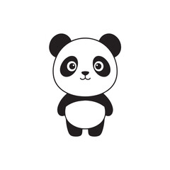 Cute cartoon panda bear illustration