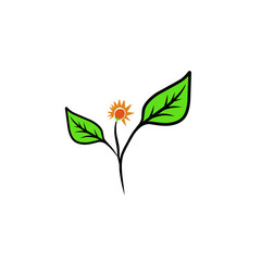 Minimalist composition evoking growth and vitality with stylized elements