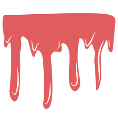 Abstract coral effusion against a stark black backdrop illustration