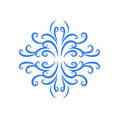 Abstract floral design with intricate swirls and symmetrical pattern on black