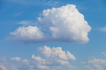 Beautiful cloudscape against blue sky.