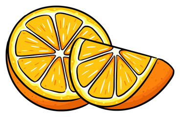 orange slice fruit illustration