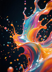 abstract fractal background with bubbles