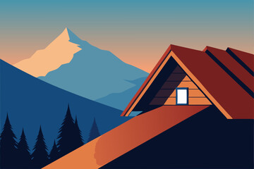 mountain hut in the mountains