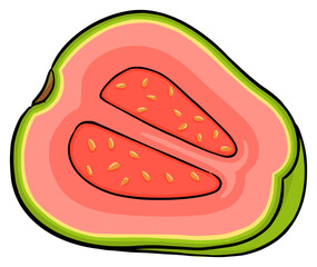 slice guava fruit icon