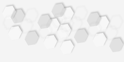  pattern of overlapping light gray hexagons creating  design effect white background.