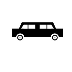 Abstract car representation with minimalist white graphical design on black canvas