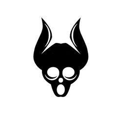 Minimalist abstract face illustration evoking surprise and whimsical design