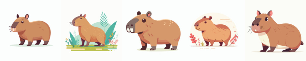 Vector of a capybara