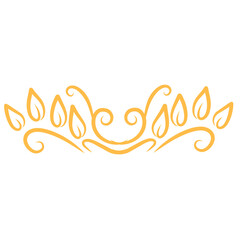 Ornate golden botanical motif against stark backdrop creating elegant vintage design