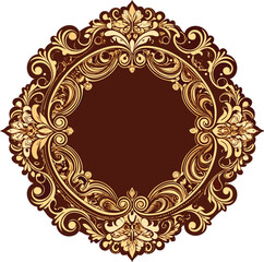 frame, ornate, gold, brown, floral, swirls, decorative, vintage, elegant, luxury, design, element, vector, border, invitation, wedding, greeting, baroque, retro, flourish, antique, classic, pattern, t