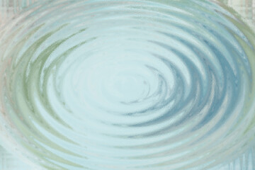 Abstract water ripple pattern in pastel blues and greens
