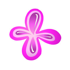 Stylized floral design with vibrant pink hues against a minimalist black backdrop