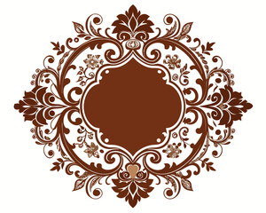 floral, ornament, decoration, design element, vector, brown, vintage, retro, antique, flourish, frame, border, wedding, invitation, ornate, elegant, baroque, filigree, victorian, pattern, scroll, leav