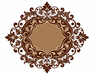 frame, ornament, decorative, floral, flourish, design, vector, vintage, retro, border, elegant, brown, beige, baroque, ornate, pattern, swirl, leaf, leaves, invitation, wedding, antique, classic, temp