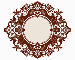frame, floral, ornament, brown, elegant, decorative, swirls, vintage, design, vector, illustration, invitation, border, template, classic, retro, flourish, baroque, pattern, graphic, luxury, victorian