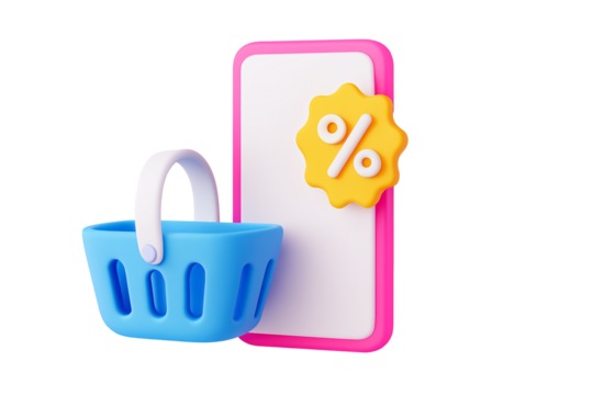 Mobile Shopping App Discounts and Deals, Online Shopping Cart Icon