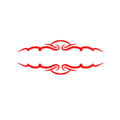 Symmetrical Red Ornamental Design on Black Background for Artistic Flair