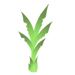 Stylized botanical illustration with luminous green leaves on a dark backdrop