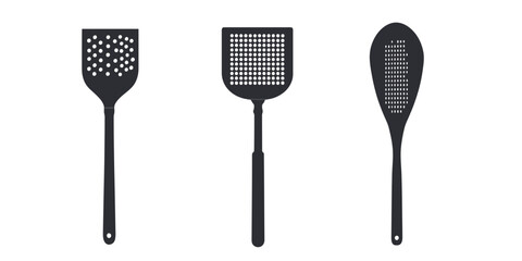Composting tool silhouettes featuring long-handled designs for efficient yard work and gardening tasks