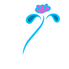 Stylized floral design with vibrant hues on a dark canvas backdrop