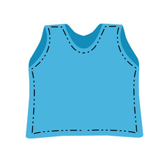 Stylized Light Blue Tank Top Illustration on a stark Black Backdrop