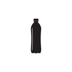 Bottle of water isolated silhouette 