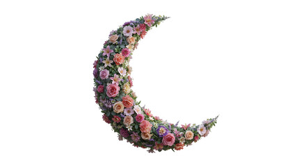 Floral Crescent Moon Arrangement: Wedding, Event, and Decor Inspiration