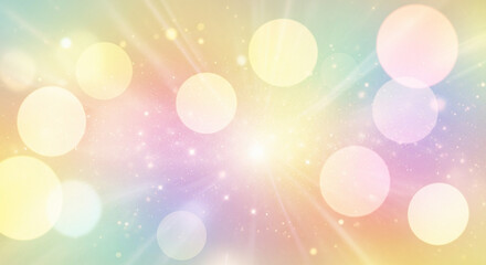 Obraz premium Pastelcolored bokeh lights dance in a radiant, ethereal glow