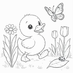 cute duck in the garden