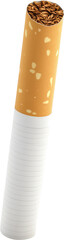 Close-up of Unlit Cigarette with Visible Tobacco and Filter