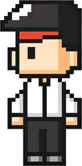 Pixel Art Businessman: 8-bit Casual Employee Avatar