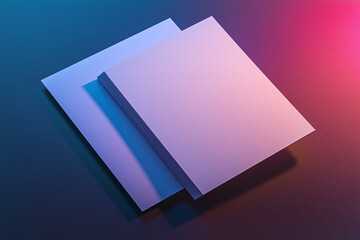 Overlapping sheets of blank paper create a minimalistic canvas