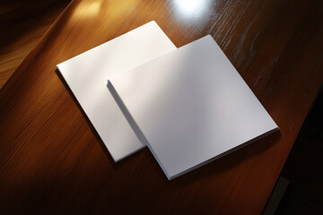 Blank sheets of A4 paper creating a minimalist workspace atmosphere