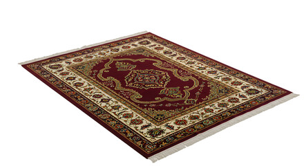 Elegant Red and Beige Oriental Rug: Exquisite Home Decor