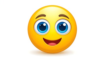 Happy Yellow Smiley Face Emoji.