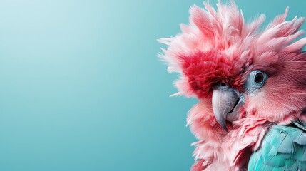 This stunning close-up portrait of a Galah parrot showcases its vibrant pink and grey feathers, highlighting the beauty of wildlife and the intricate details of nature.