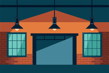 Urban Loft Apartment Cartoon Animation Background Vector illustration © Dalia