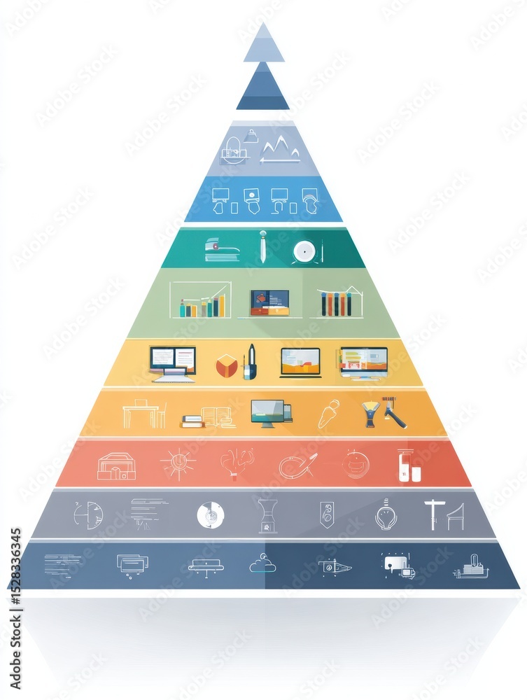 Poster learning pyramid infographic illustrates retention rates for various teaching methods through a clea