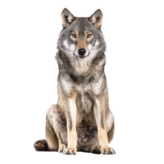 Fototapeta premium Wolf PNG Clipart Bundle – Realistic Wolves, Watercolor White, Black, Grey Wolf Art, Polar Wolf Pack, Wolf Sitting, Lying, Standing, Digital Download, Transparent Background