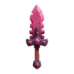 Pink fantasy sword with gem accents