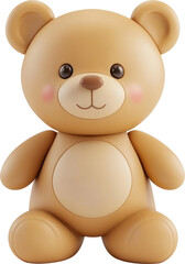 Obraz premium Cute teddy bear figurine in light brown.