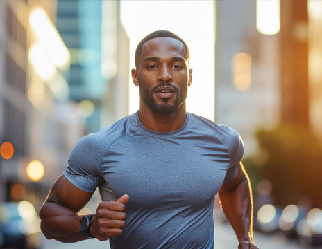 portrait of a gymnastic young man running as he exercise